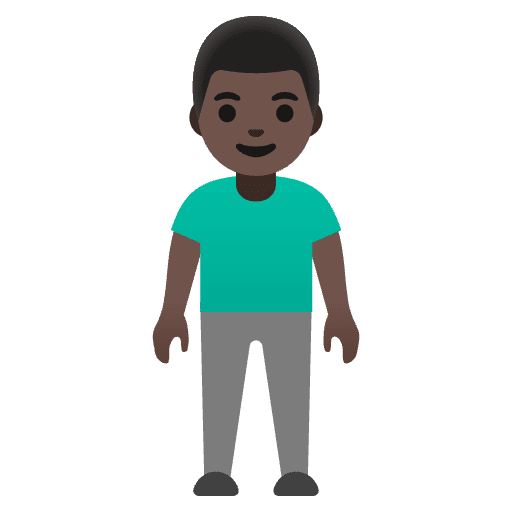 Man Standing Dark Skin Tone Element from Noto Emojis Set