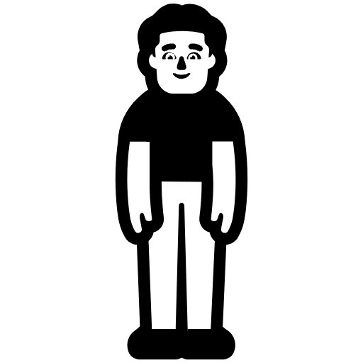 Man Standing High Contrast Default Emoji from Fluent Emoji High Contrast Set