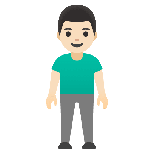 Man Standing Light Skin Tone Element from Noto Emojis Set