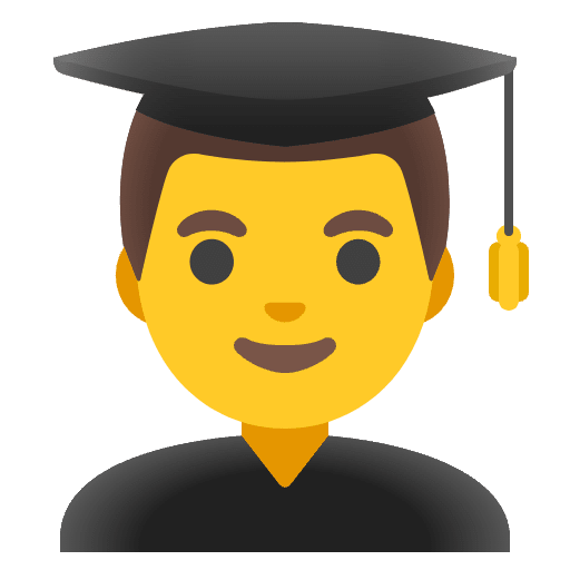 Man Student Emoji from Noto Emojis Set