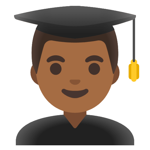 Man Student Medium Dark Skin Tone Emoji from Noto Emojis Set
