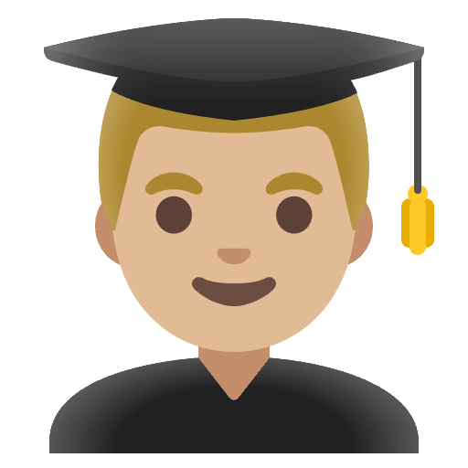 Man Student Medium Light Skin Tone Emoji from Noto Emojis Set