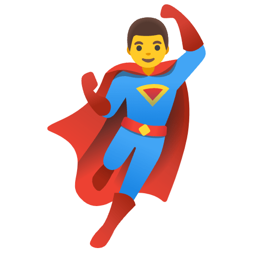 Man Superhero Emoji from Noto Emoji Set