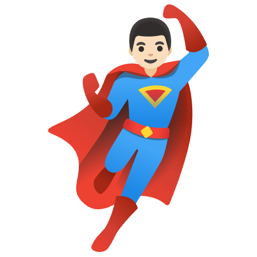 Man Superhero Light Skin Tone Emoji from Noto Emojis Set