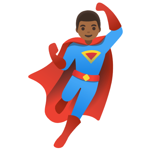 Man Superhero Medium Dark Skin Tone Element from Noto Emojis Set