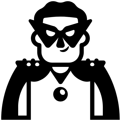 Man Supervillain High Contrast Default Emoji from Fluent Emoji High Contrast Set