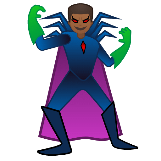 Man Supervillain Medium Dark Skin Tone Emoji from Noto Emoji Set