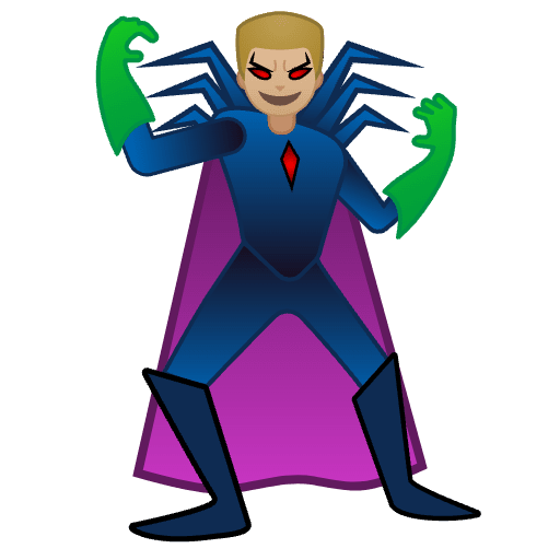 Man Supervillain Medium Light Skin Tone Emoji from Noto Emojis Set