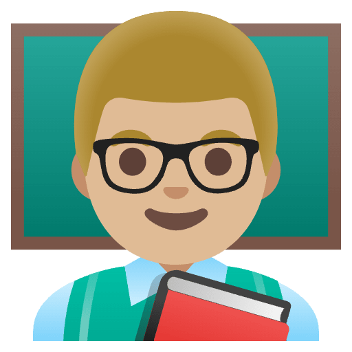 Man Teacher Medium Light Skin Tone Element from Noto Emojis Set
