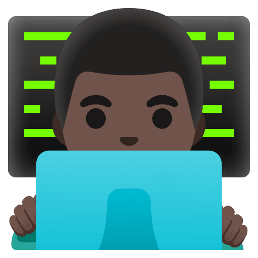 Man Technologist Dark Skin Tone Emoji from Noto Emoji Set