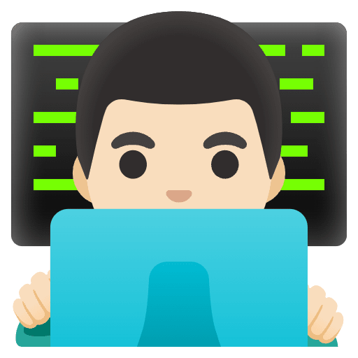 Man Technologist Light Skin Tone Emoji from Noto Emoji Set