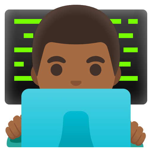 Man Technologist Medium Dark Skin Tone Emoji from Noto Emojis Set