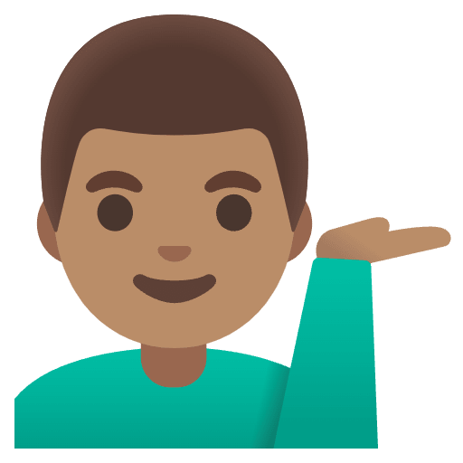 Man Tipping Hand Medium Skin Tone Element from Noto Emojis Set