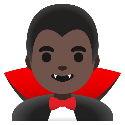 Man Vampire Dark Skin Tone Element from Noto Emojis Set