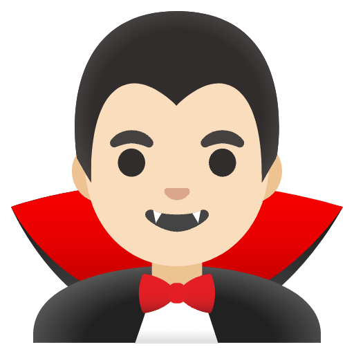 Man Vampire Light Skin Tone Element from Noto Emojis Set