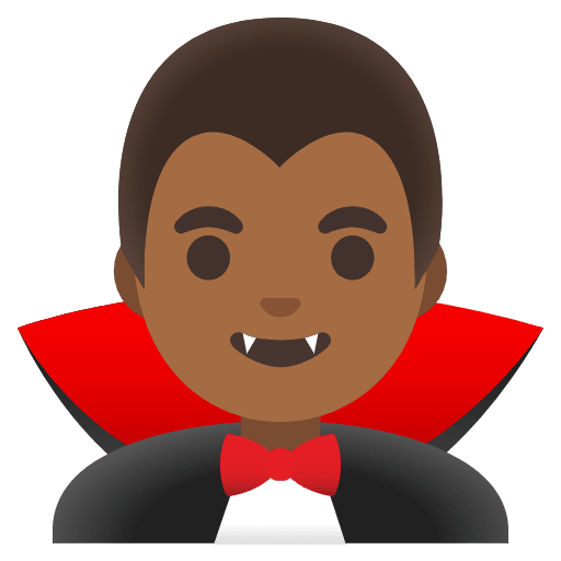 Man Vampire Medium Dark Skin Tone Emoji from Noto Emojis Set