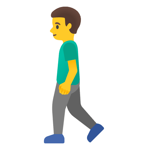 Man Walking Element from Noto Emojis Set