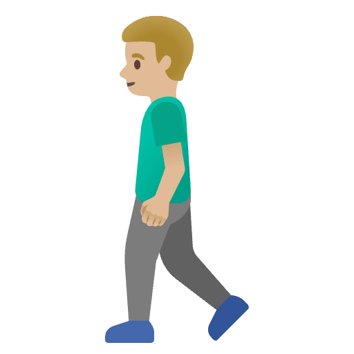 Man Walking Medium Light Skin Tone Emoji from Noto Emojis Set