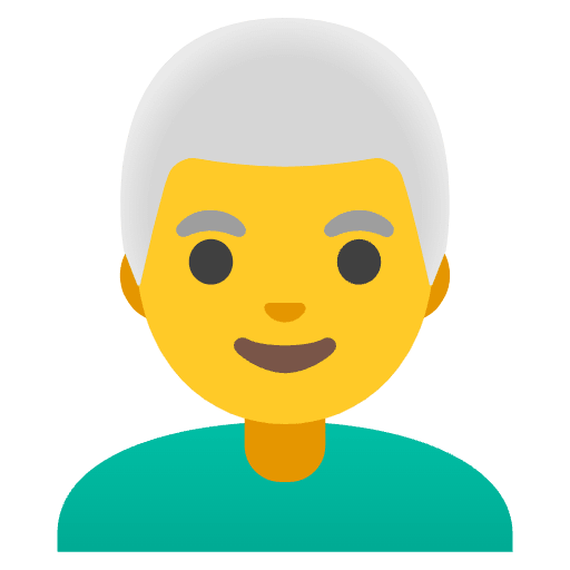 Man White Hair Emoji from Noto Emoji Set