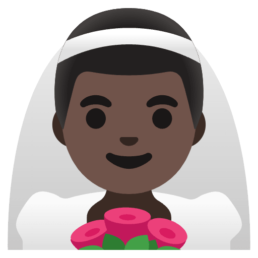 Man With Veil Dark Skin Tone Emoji from Noto Emoji Set