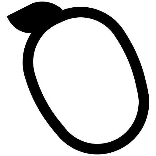 Mango High Contrast Element from Fluent Emoji High Contrast Set