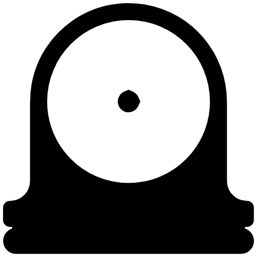Mantelpiece Clock High Contrast Emoji from Fluent Emoji High Contrast Set