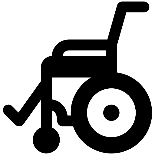 Manual Wheelchair High Contrast Emoji from Fluent Emoji High Contrast Set