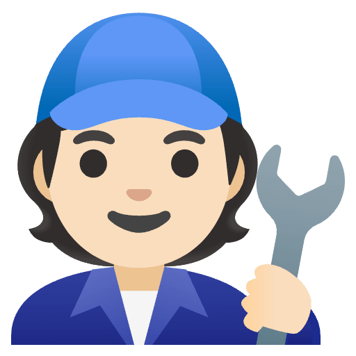 Mechanic Light Skin Tone Emoji from Noto Emojis Set