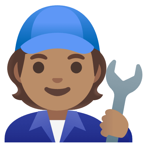 Mechanic Medium Skin Tone Emoji from Noto Emojis Set