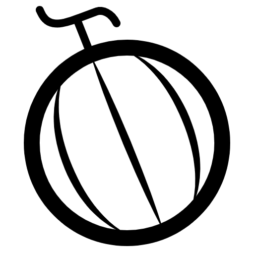 Melon High Contrast Element from Fluent Emoji High Contrast Set