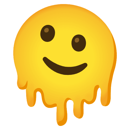 Melting Face Emoji from Noto Emoji Set