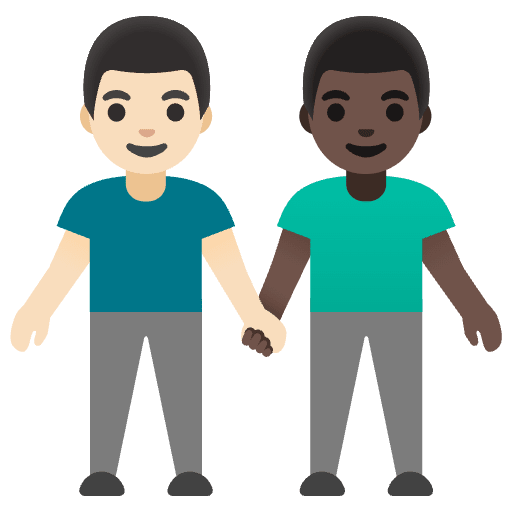 Men Holding Hands Light Skin Tone Dark Skin Tone Emoji from Noto Emoji Set