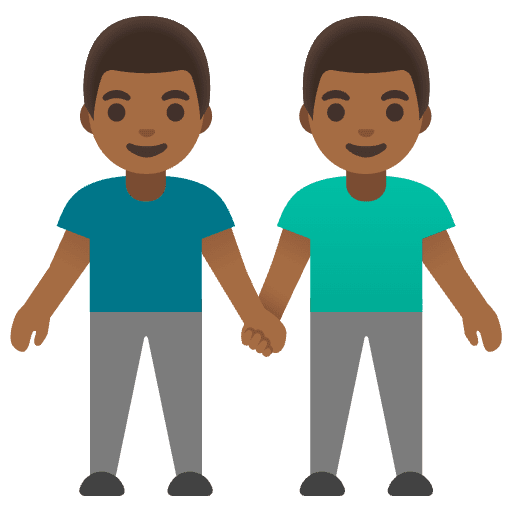 Men Holding Hands Medium Dark Skin Tone Emoji from Noto Emoji Set