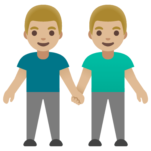 Men Holding Hands Medium Light Skin Tone Emoji from Noto Emoji Set