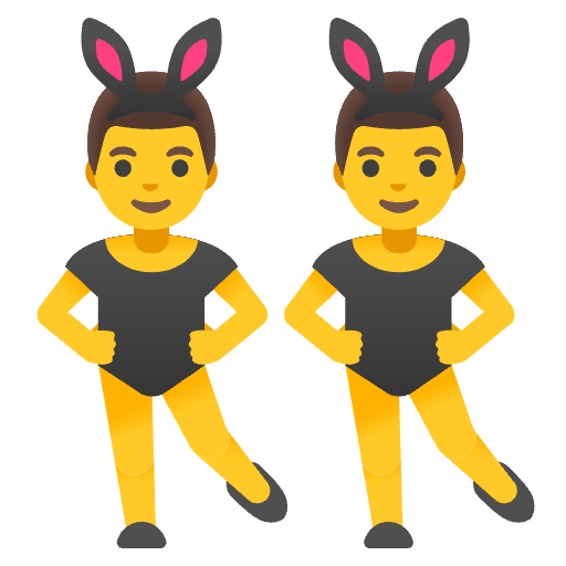 Men With Bunny Ears Emoji from Noto Emoji Set