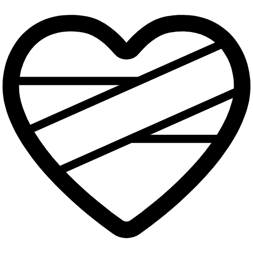 Mending Heart High Contrast Emoji from Fluent Emoji High Contrast Set