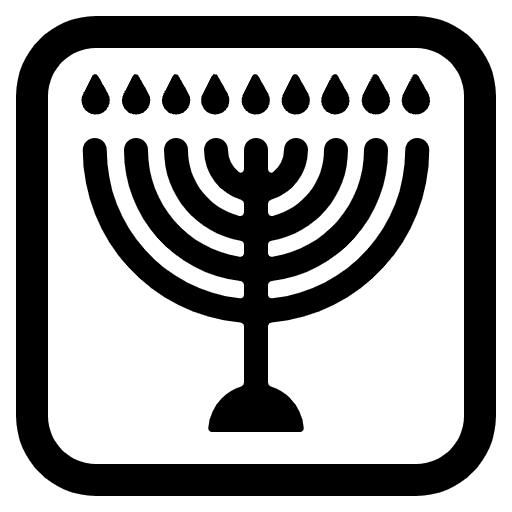 Menorah High Contrast Element from Fluent Emoji High Contrast Set
