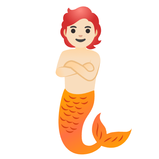 Merperson Light Skin Tone Emoji from Noto Emojis Set