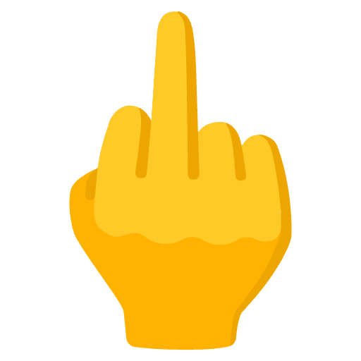Middle Finger Emoji from Noto Emoji Set