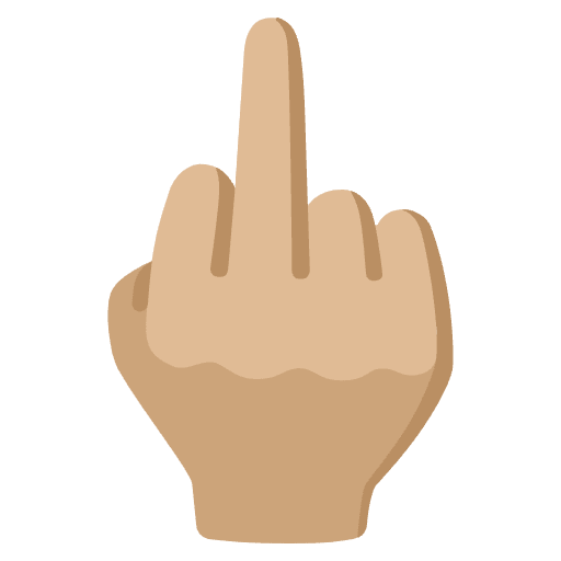 Middle Finger Medium Light Skin Tone Emoji from Noto Emojis Set