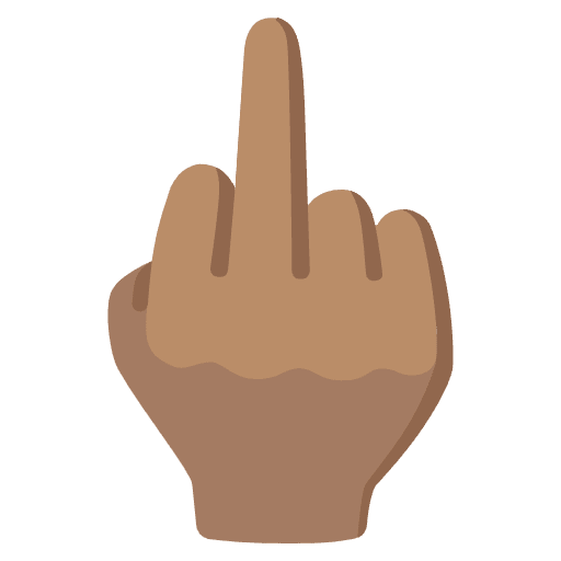 Middle Finger Medium Skin Tone Emoji from Noto Emojis Set