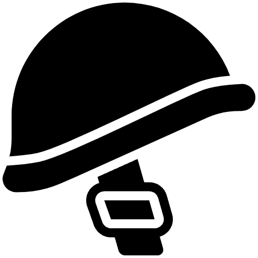 Military Helmet High Contrast Emoji from Fluent Emoji High Contrast Set