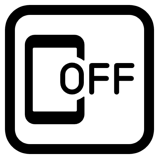 Mobile Phone Off High Contrast Element from Fluent Emoji High Contrast Set