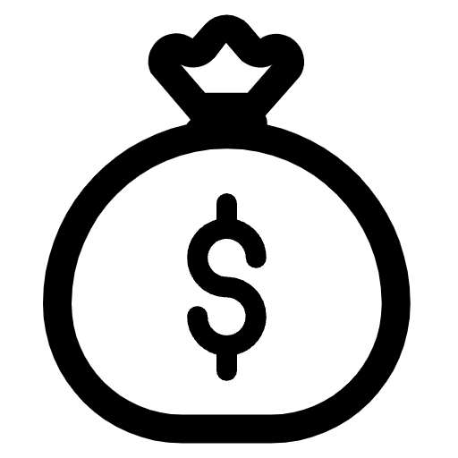 Money Bag High Contrast Emoji from Fluent Emoji High Contrast Set