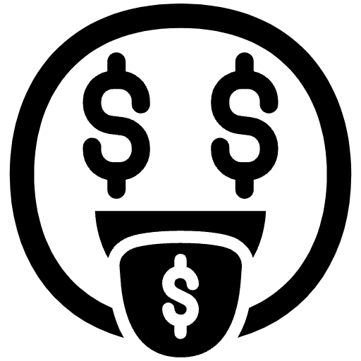 Money Mouth Face High Contrast Emoji from Fluent Emoji High Contrast Set