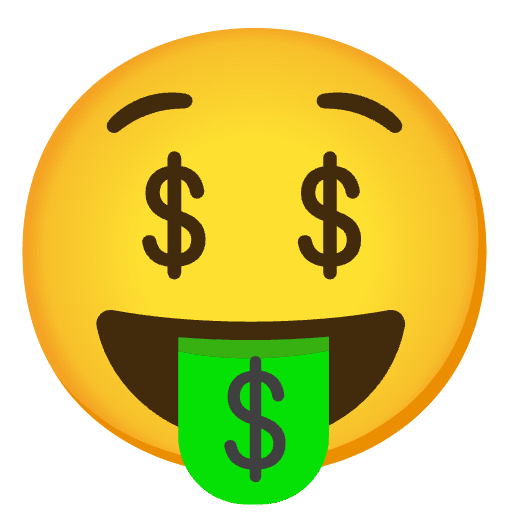 Money Mouth Face Element from Noto Emojis Set
