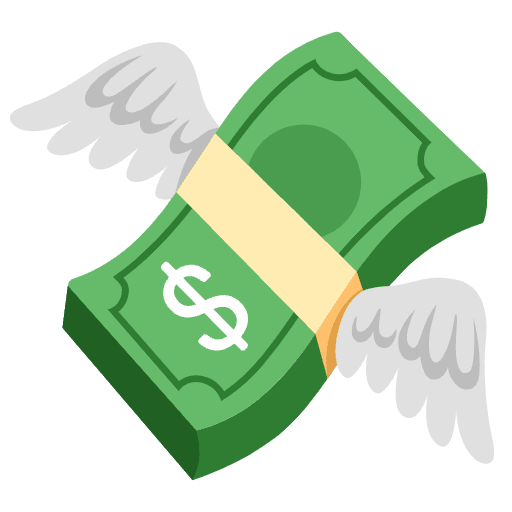 Money With Wings Emoji from Noto Emoji Set