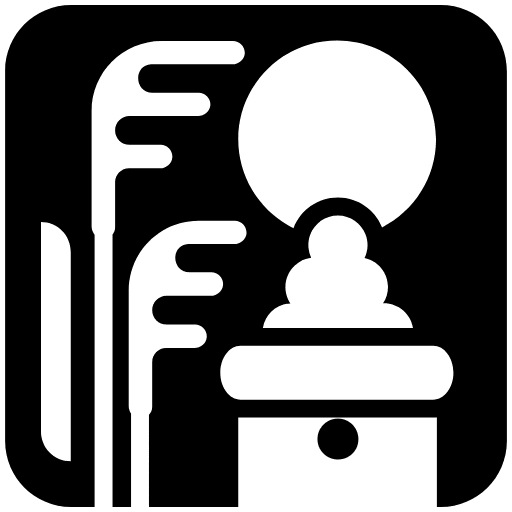 Moon Viewing Ceremony High Contrast Emoji from Fluent Emoji High Contrast Set