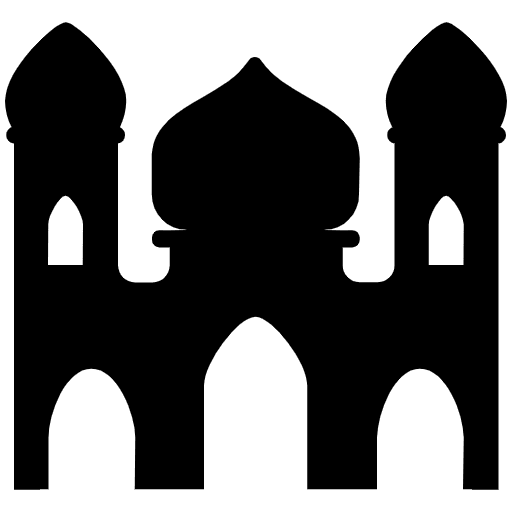 Mosque High Contrast Emoji from Fluent Emoji High Contrast Set
