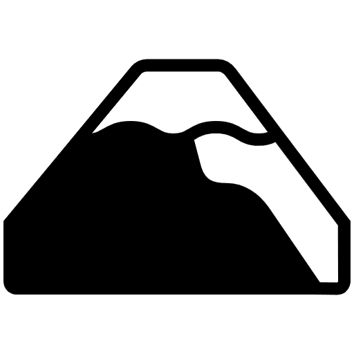 Mount Fuji High Contrast Emoji from Fluent Emoji High Contrast Set